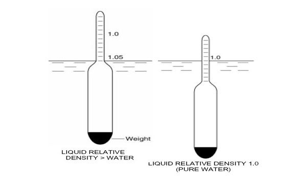 how to measure density with a hydrometer