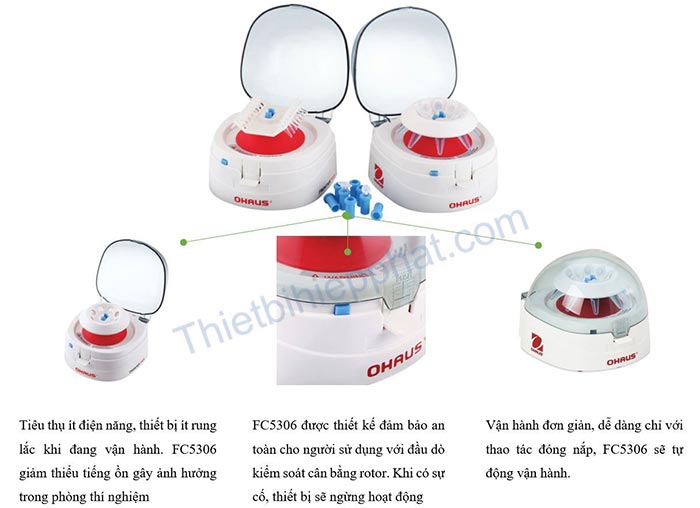 tính năng nổi bật máy ly tâm mini ohaus frontier 5000 fc5306