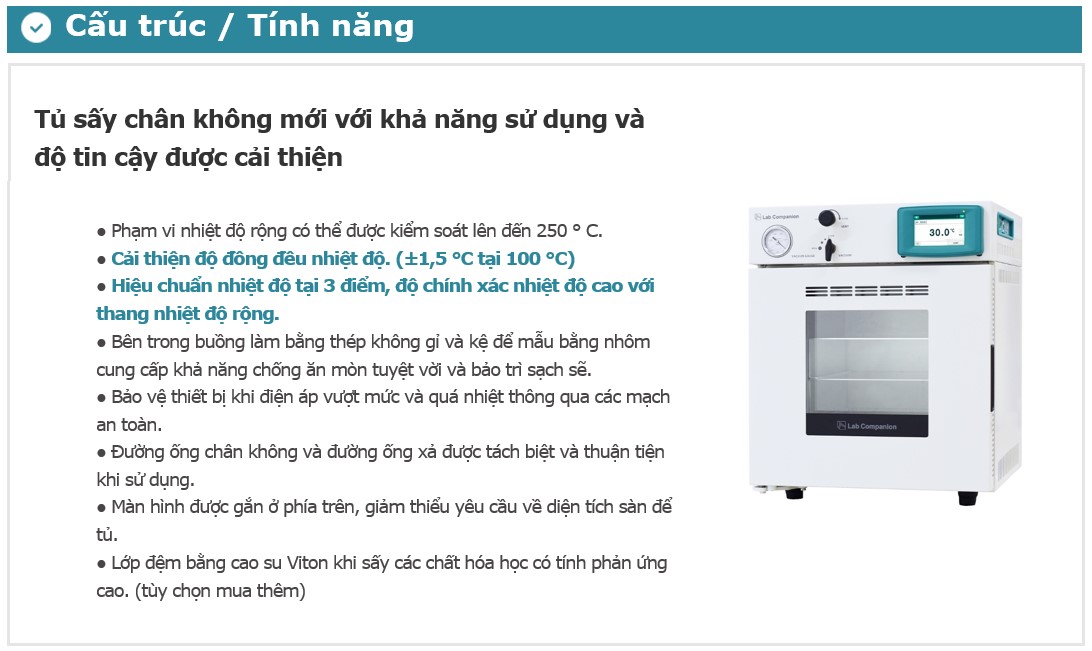 Khám Phá Các Tính Năng Của Tủ Sấy Chân Không Jeiotech OV4