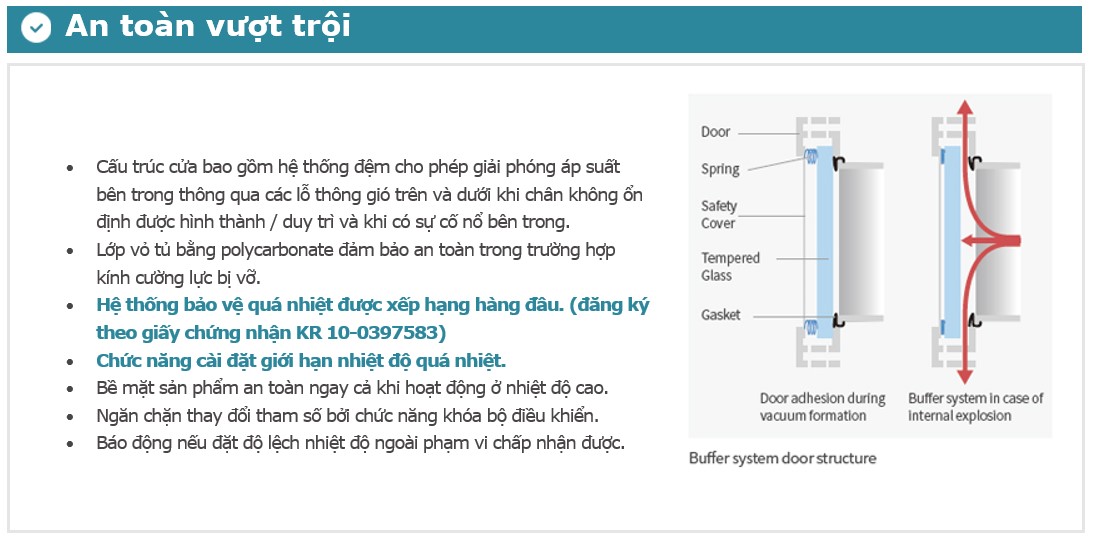 Tủ Sấy Chân Không Jeiotech OV4 an toàn vượt trội