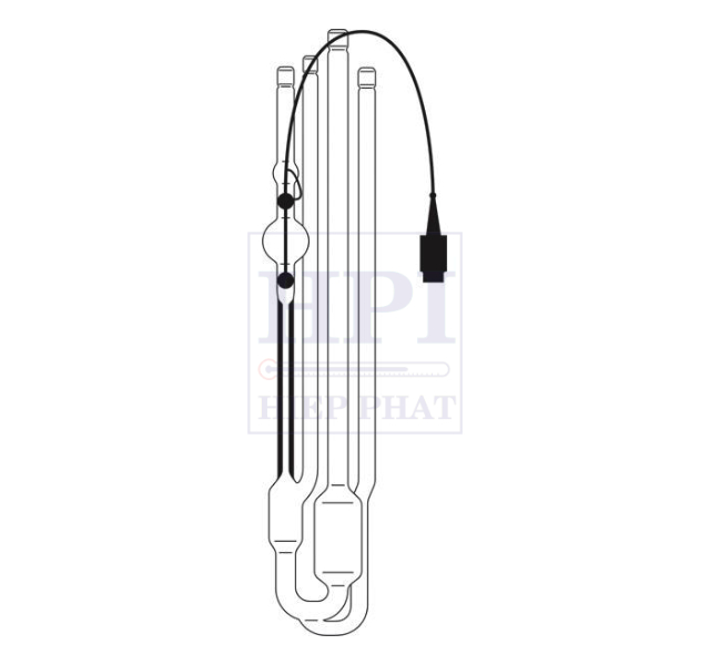 Nhớt Kế Mao Quản Thủy Tinh Ubbelohde DIN Cảm Biến TC Xylem